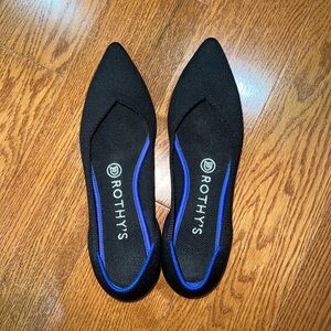 Rothy’s The Point, Black Solid color, Size 7.5